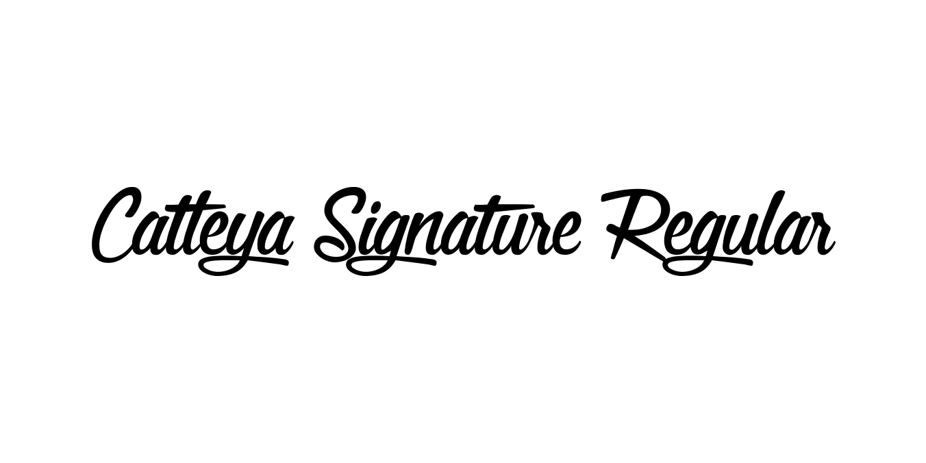 Catleya Signature Regular Font Preview