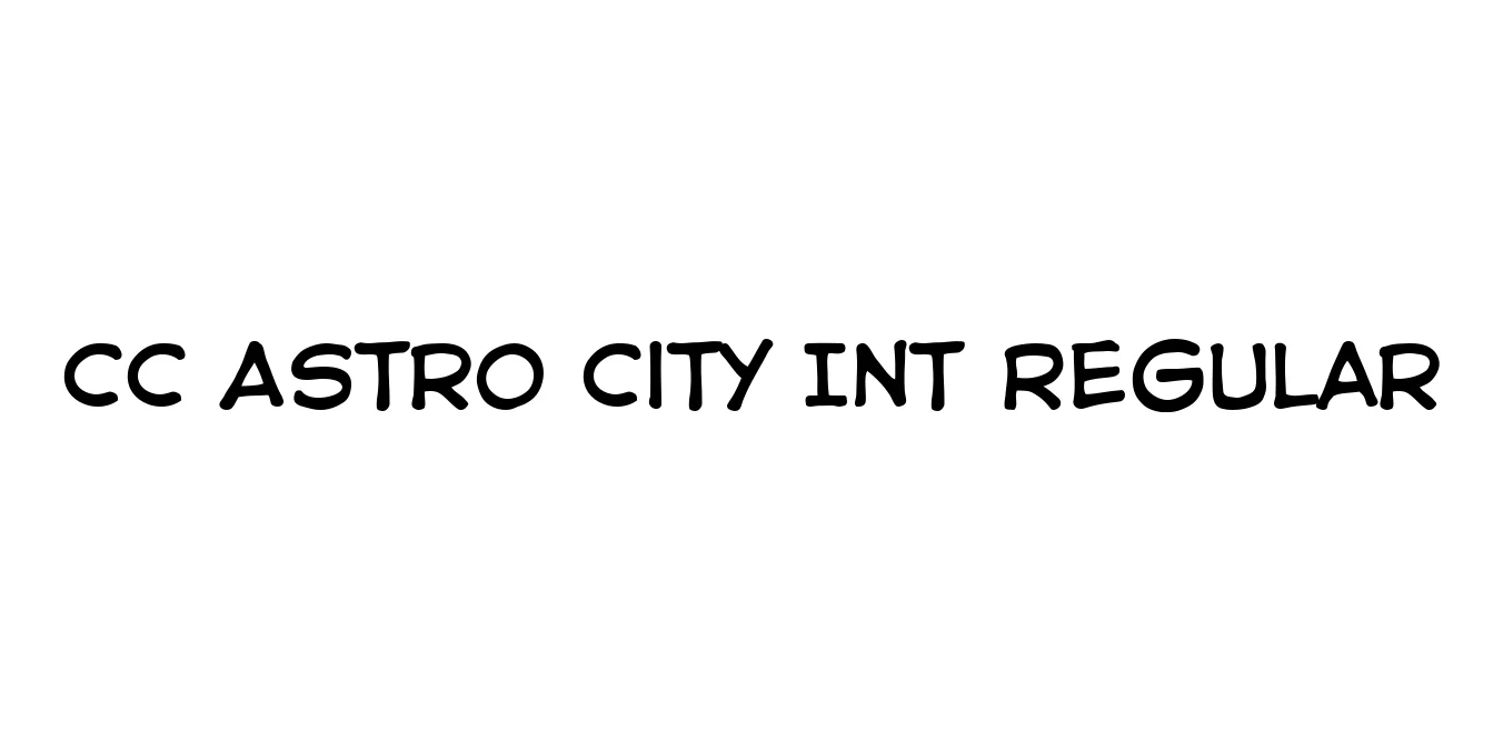 CC Astro City Int Regular Font Preview