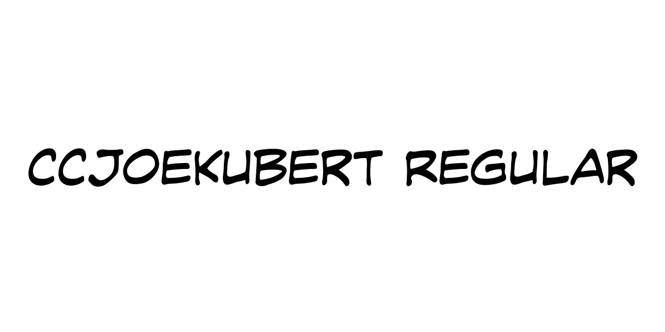 CCJoeKubert Regular Font Preview