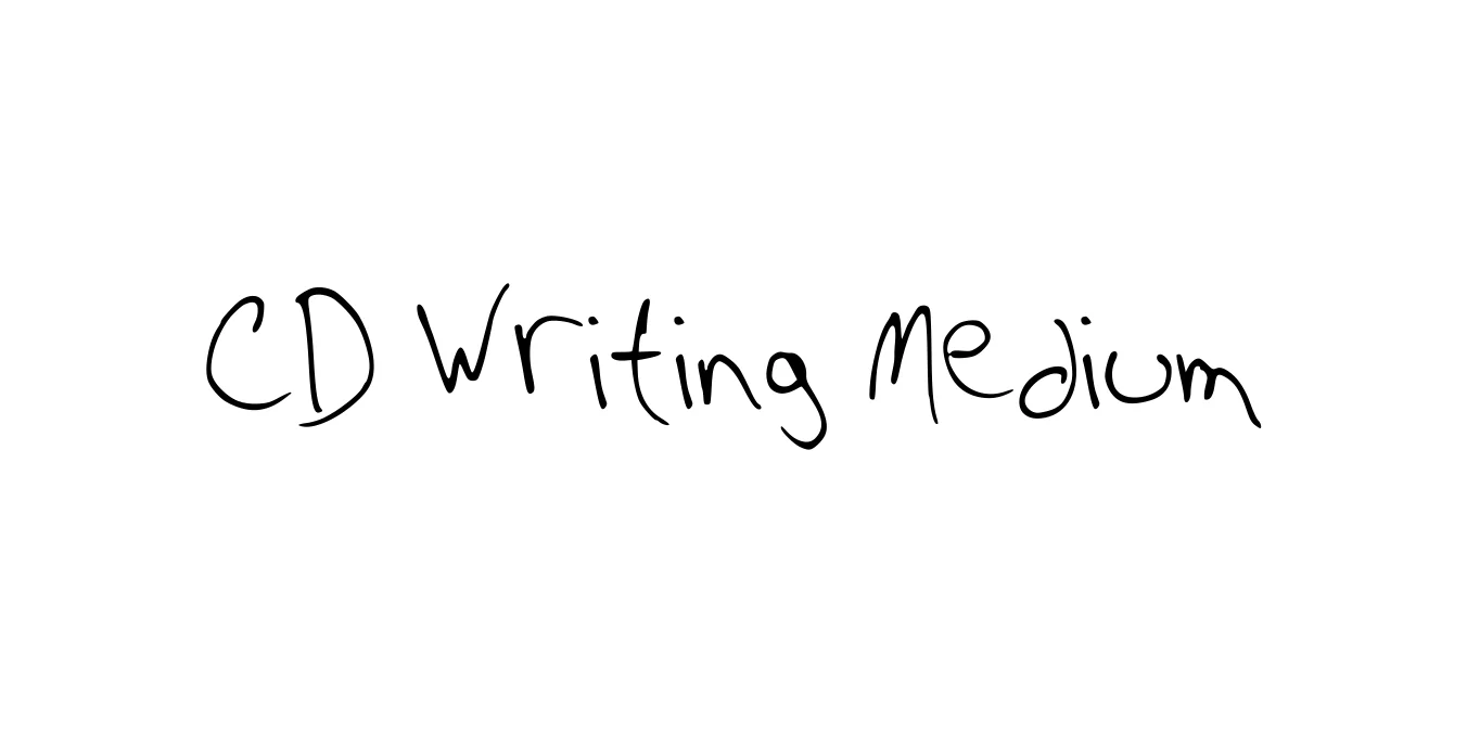 CD Writing Medium Font Preview