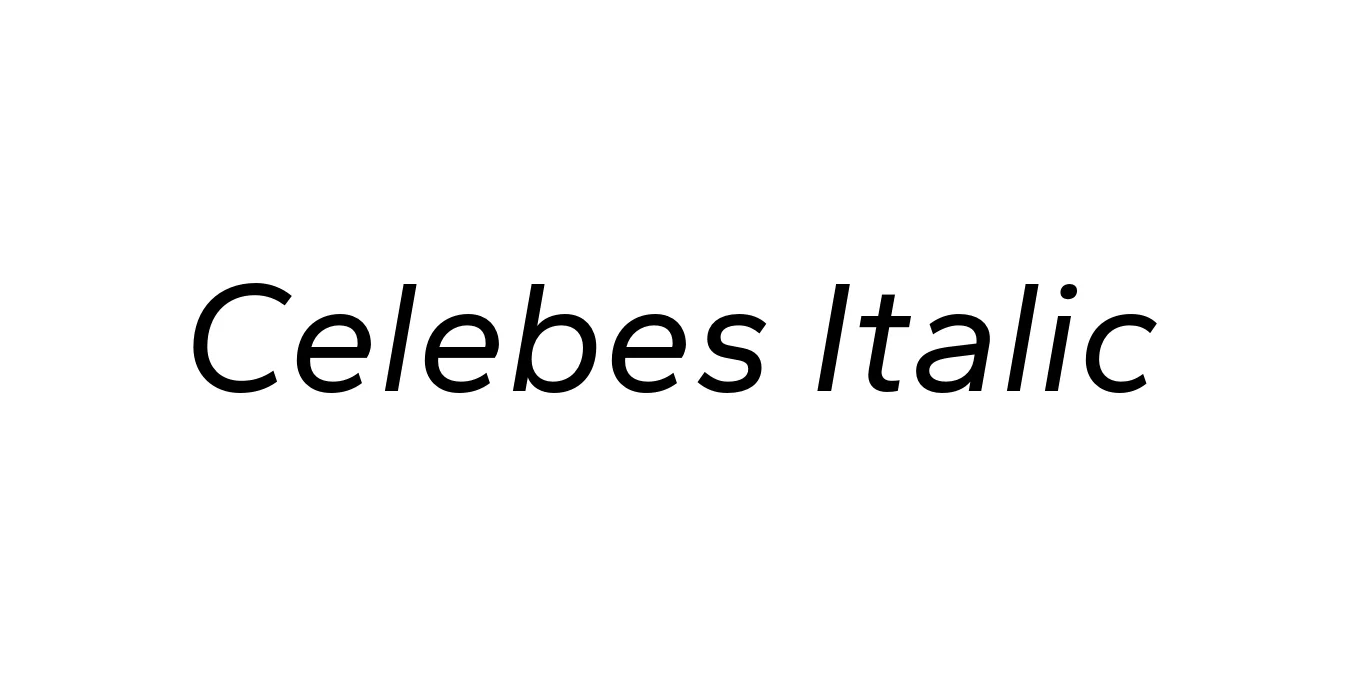 Celebes Italic Font Preview