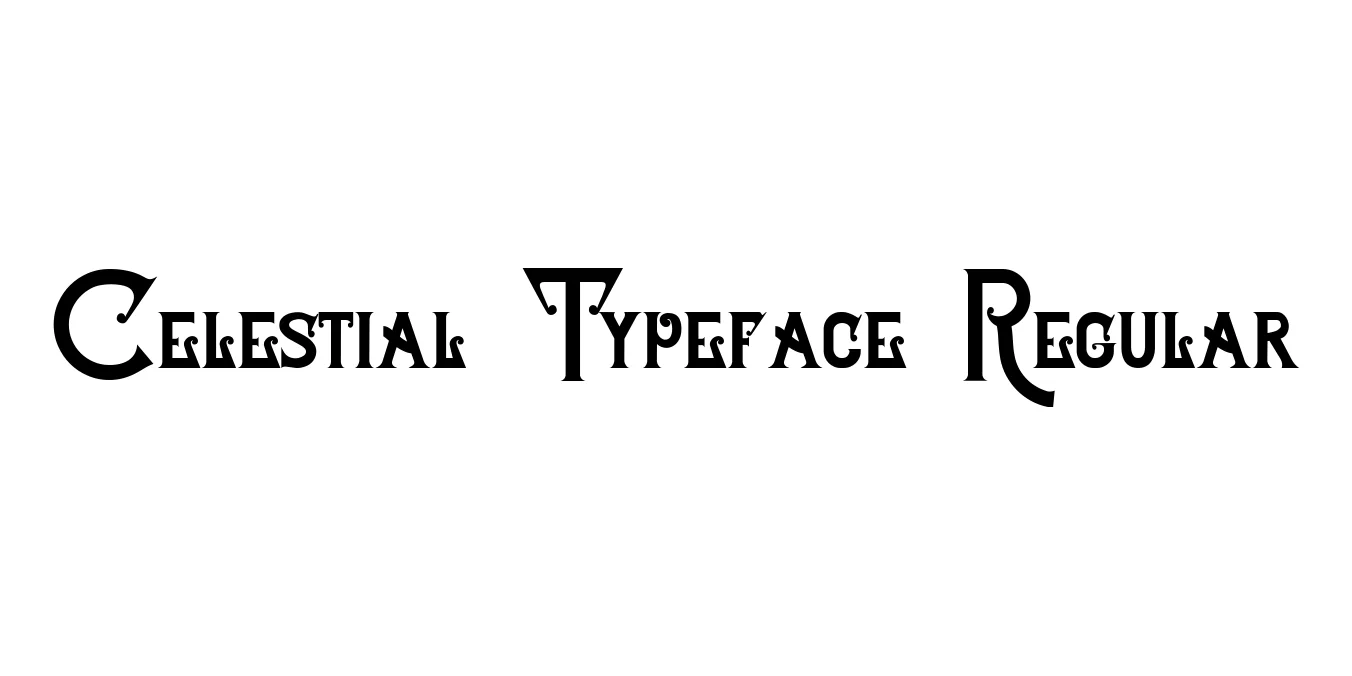 Celestial Typeface Regular Font Preview