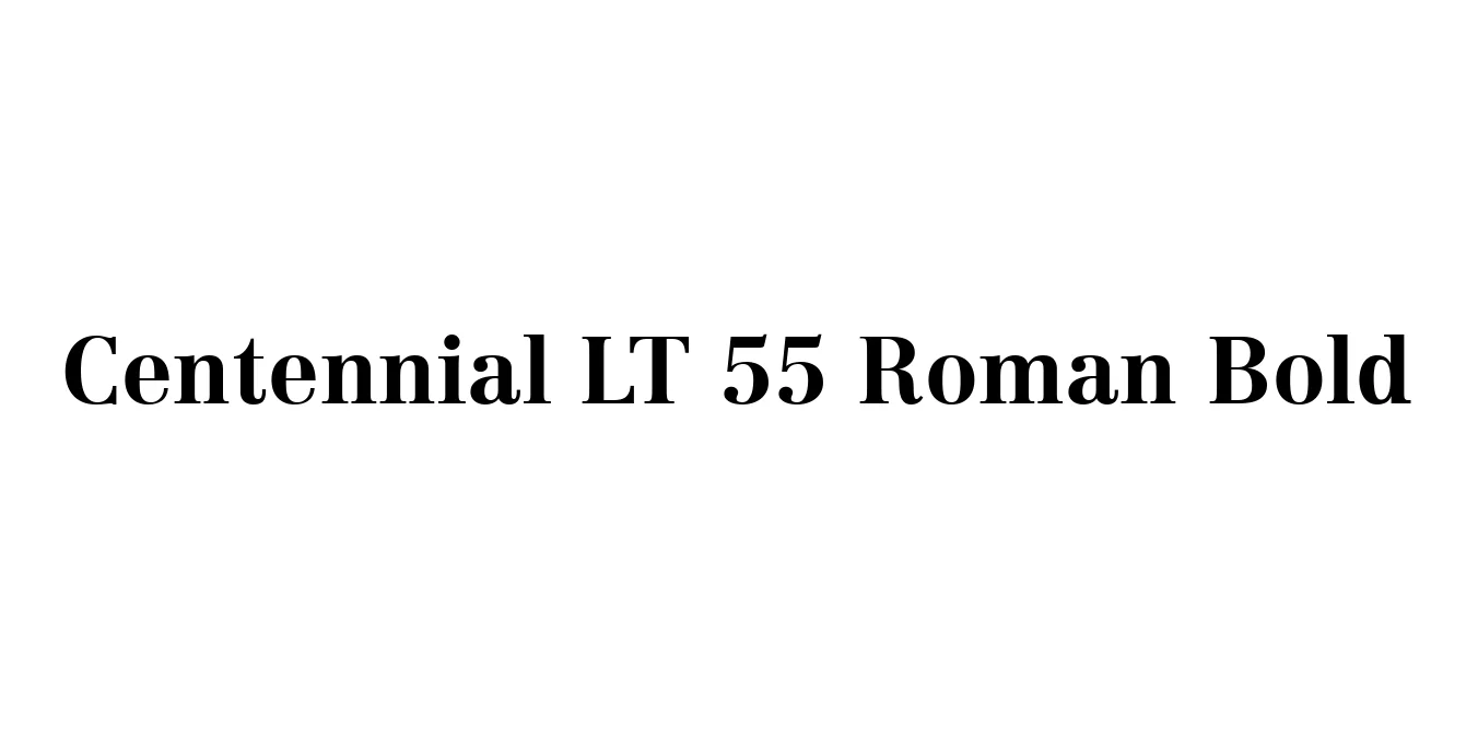 Centennial LT 55 Roman Bold Font Preview