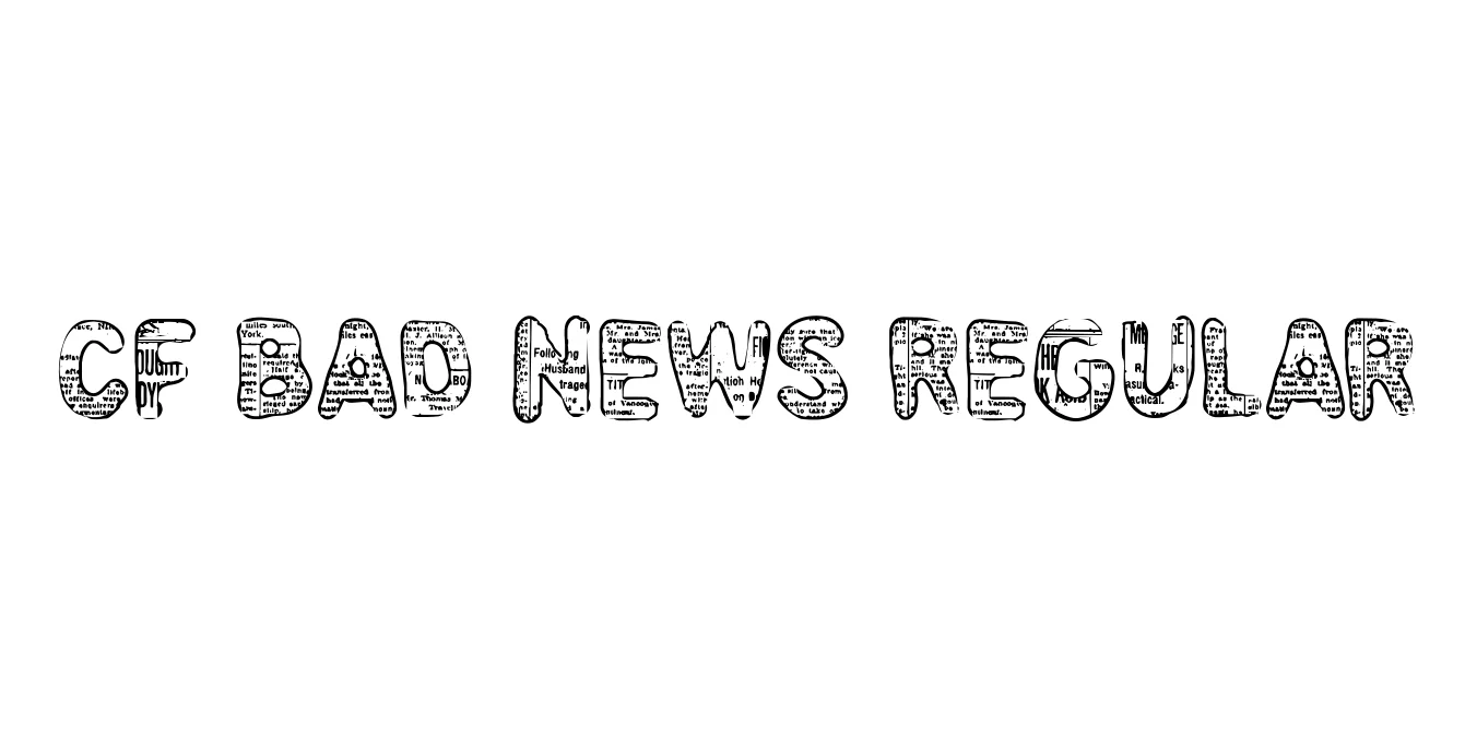CF Bad News Regular Font Preview
