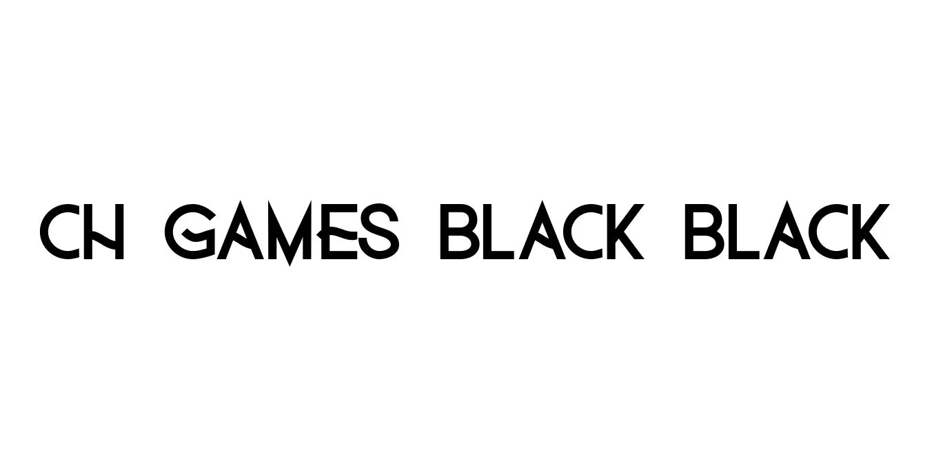 Ch Games Black Black Font Preview