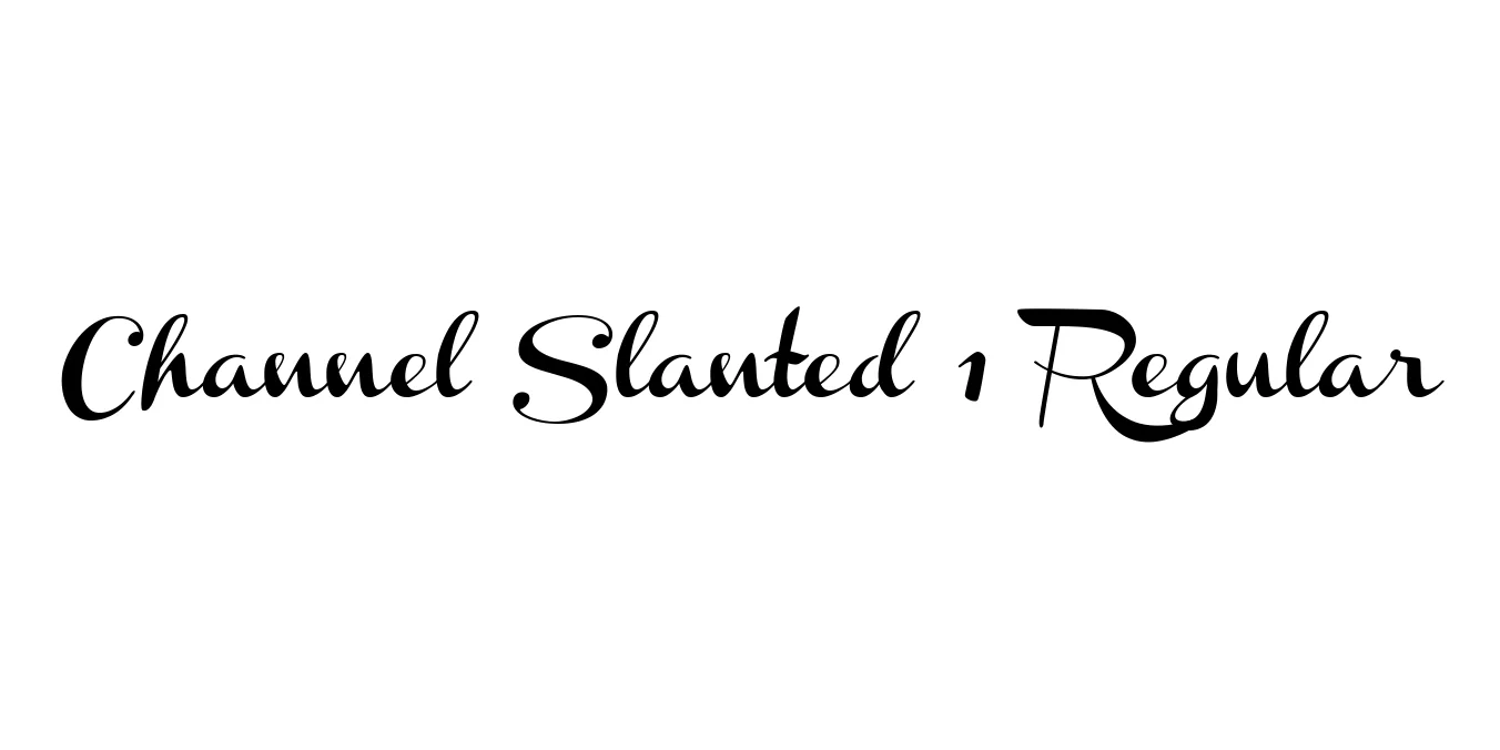 Channel Slanted 1 Regular Font Preview