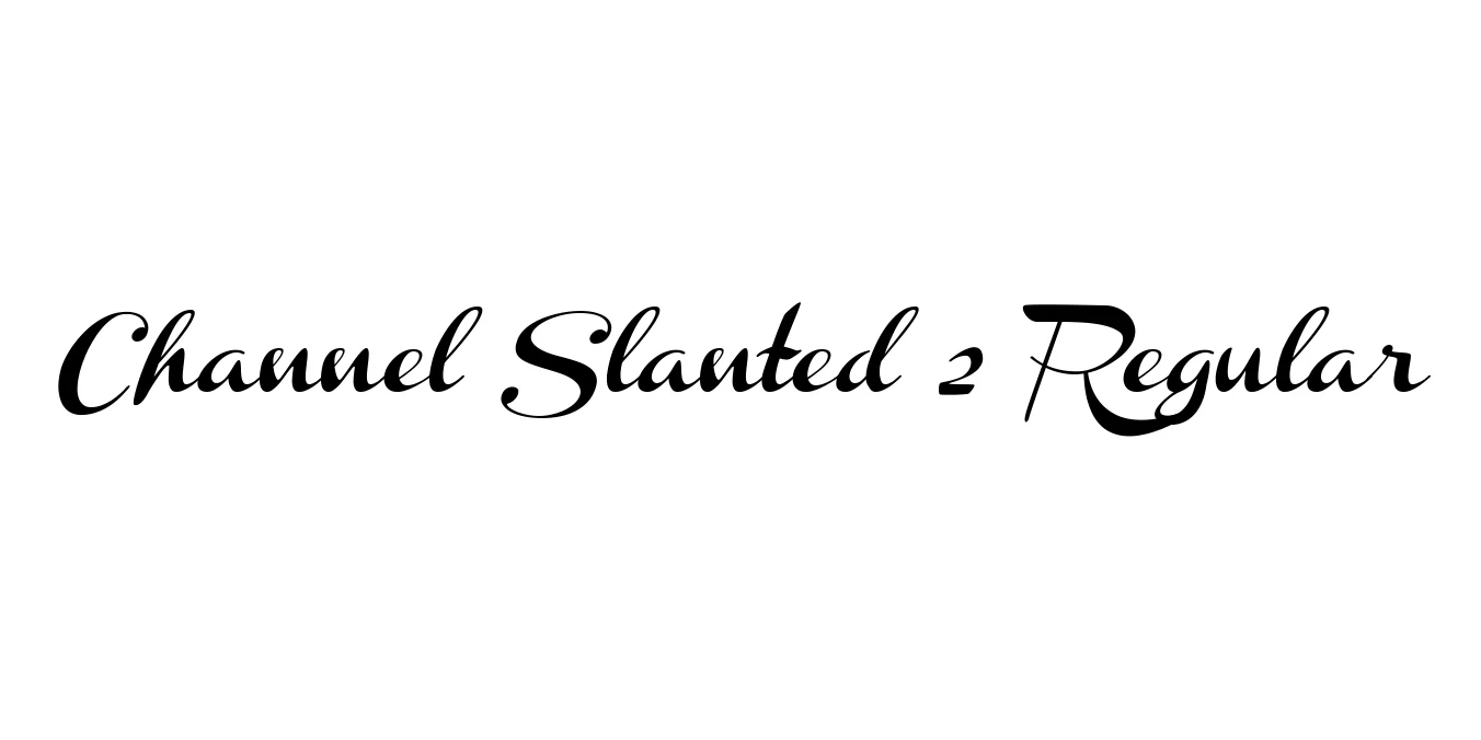 Channel Slanted 2 Regular Font Preview