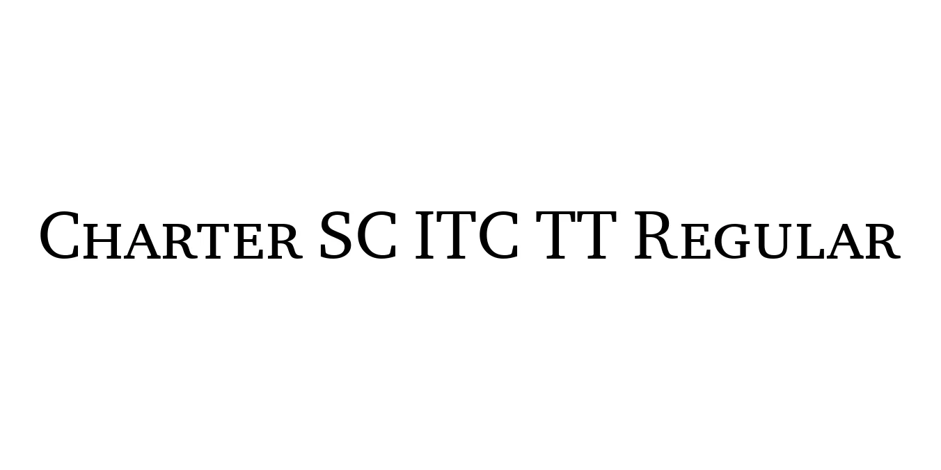 Charter SC ITC TT Regular Font Preview