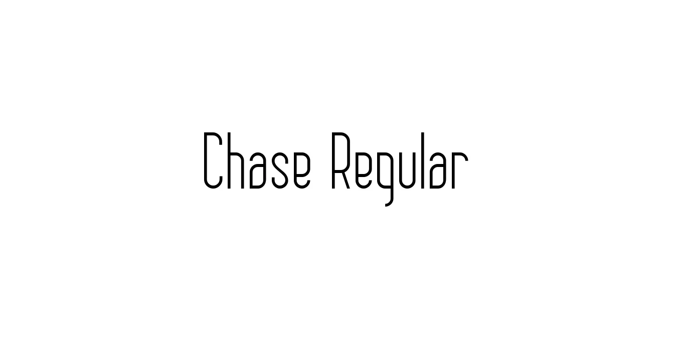Chase Regular Font Preview