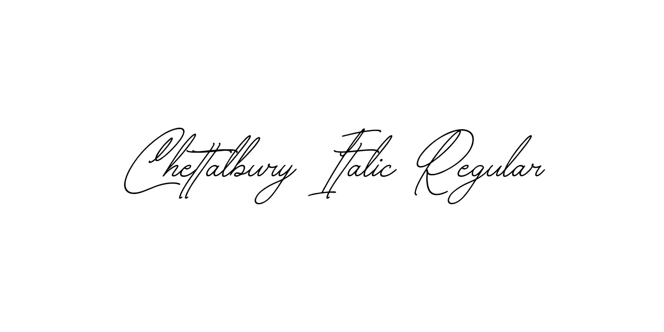 Chettalbury Italic Regular Font Preview