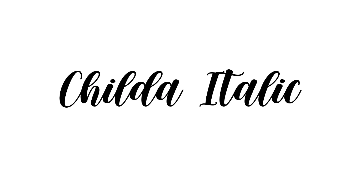 Childa Italic Font Preview