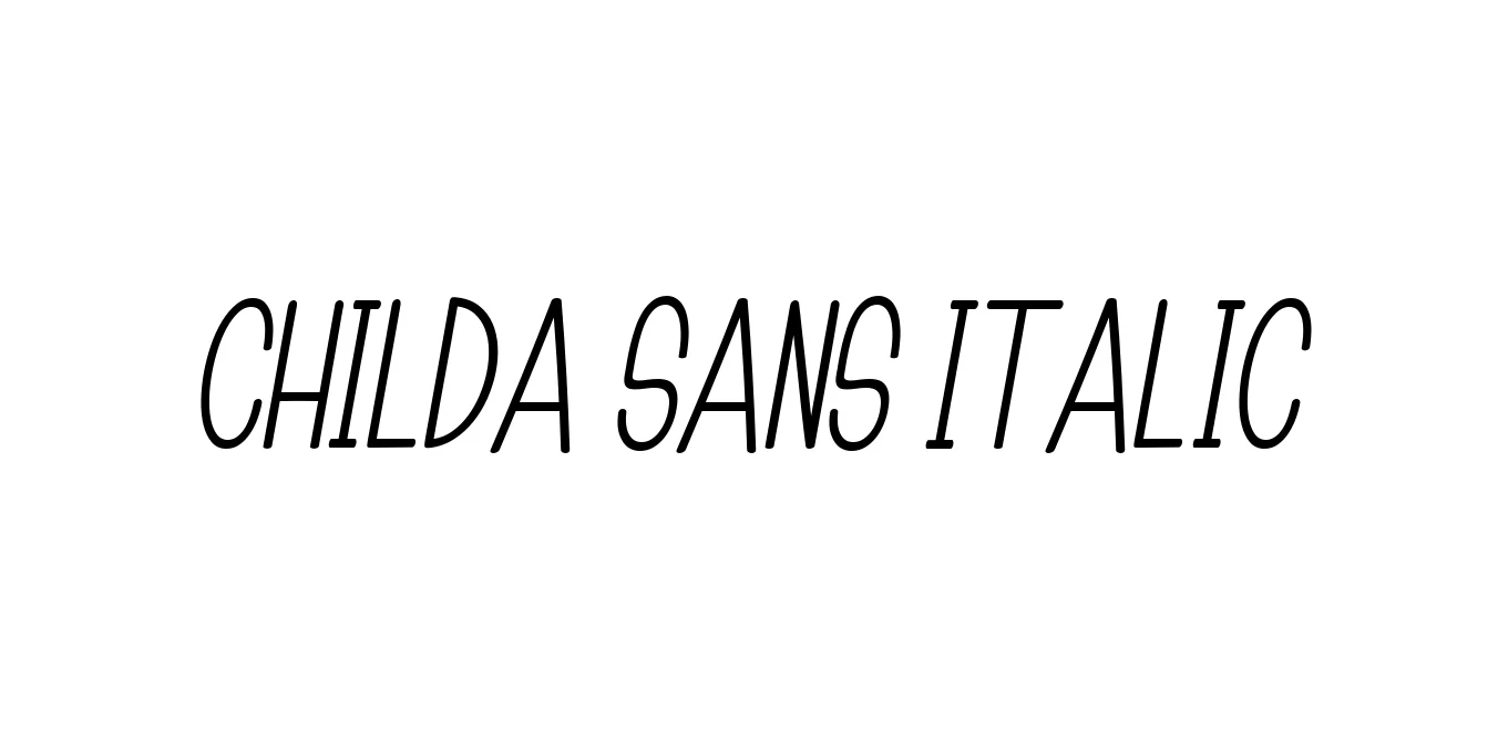 Childa Sans Italic Font Preview