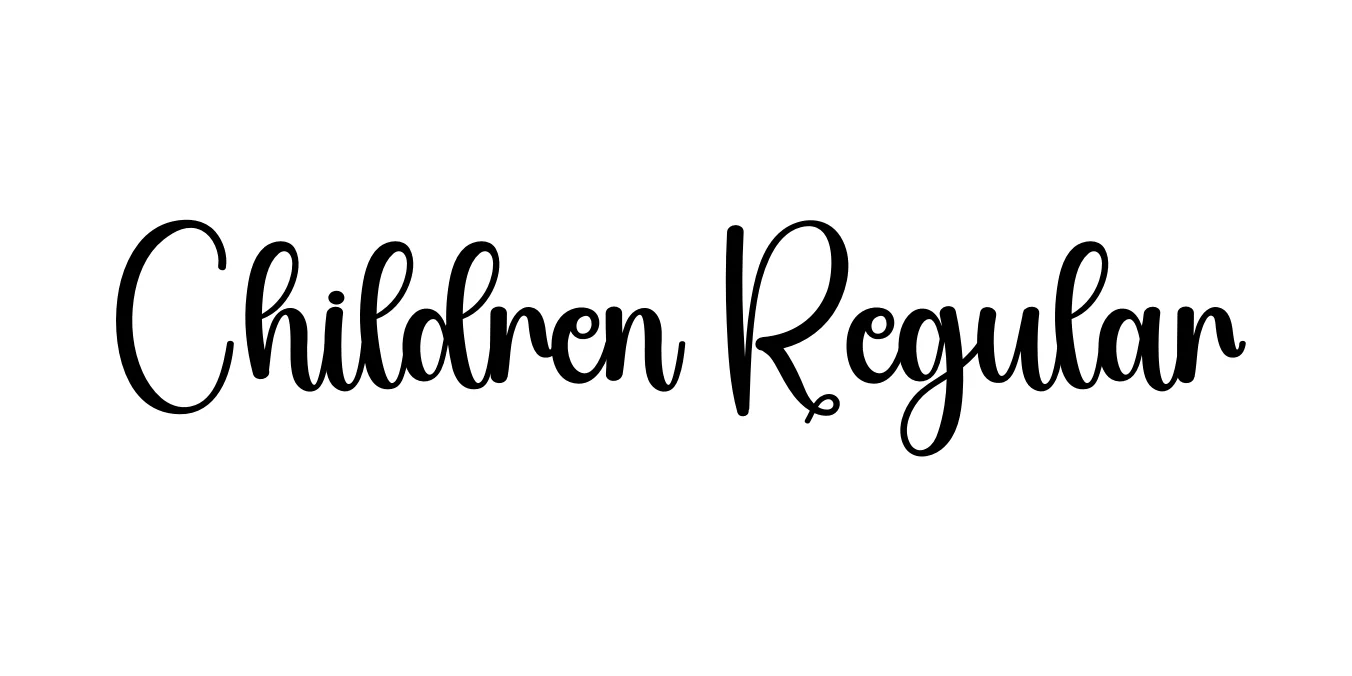 Children Regular Font Preview