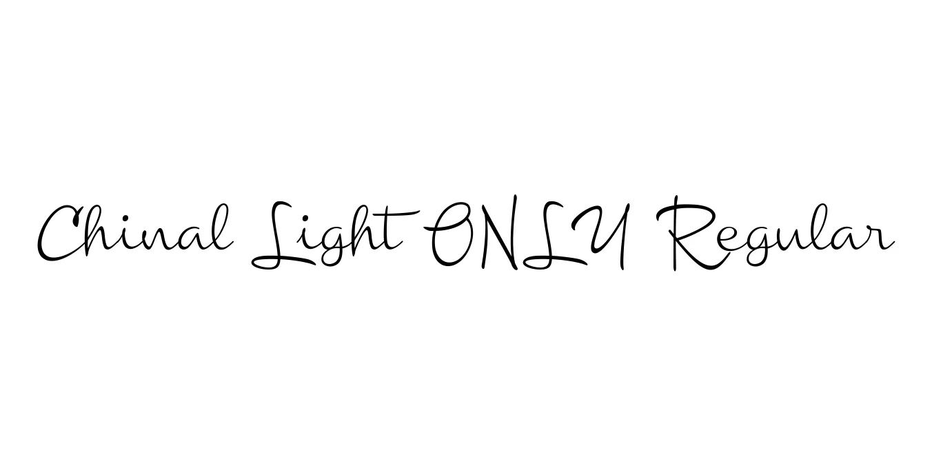 Chinal Light Regular Font Preview