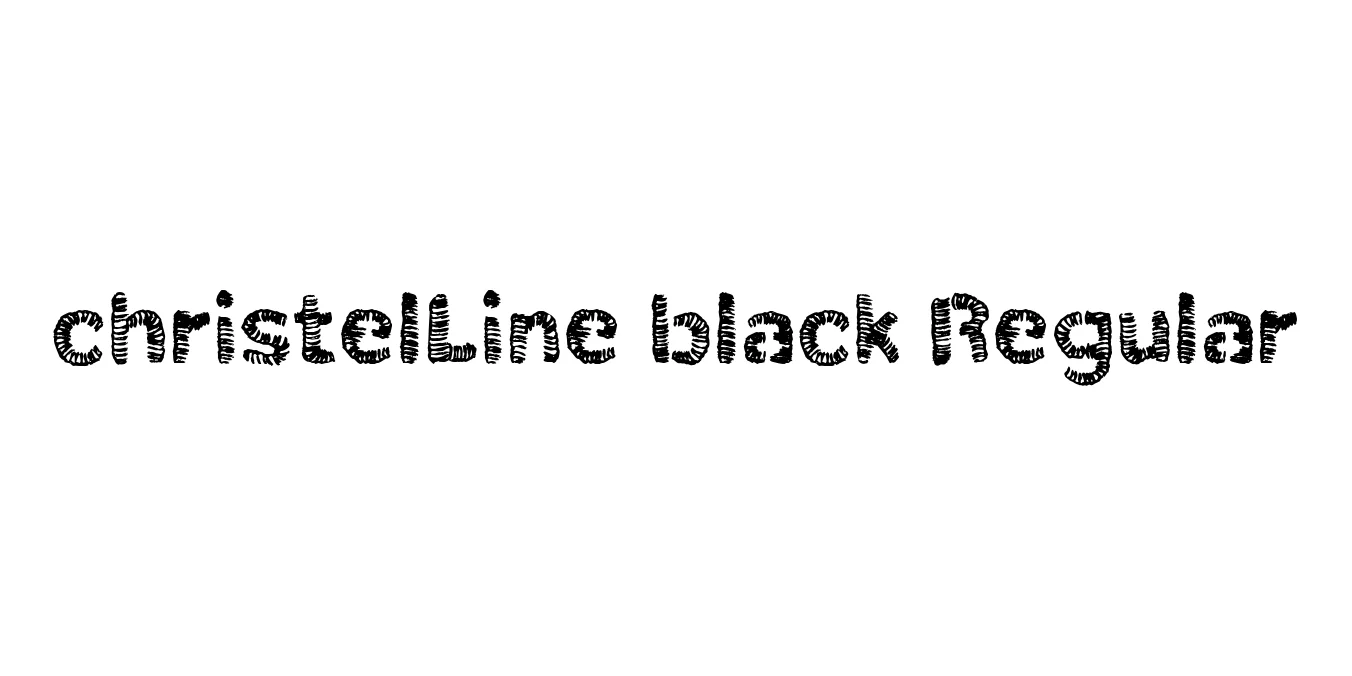 christelLine black Regular Font Preview