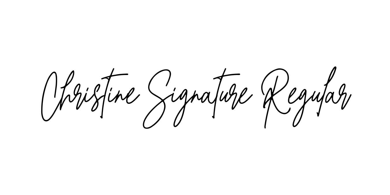 Christine Signature Regular Font Preview