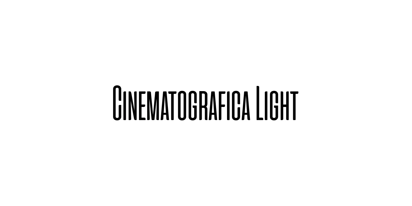 Cinematografica Light Font Preview