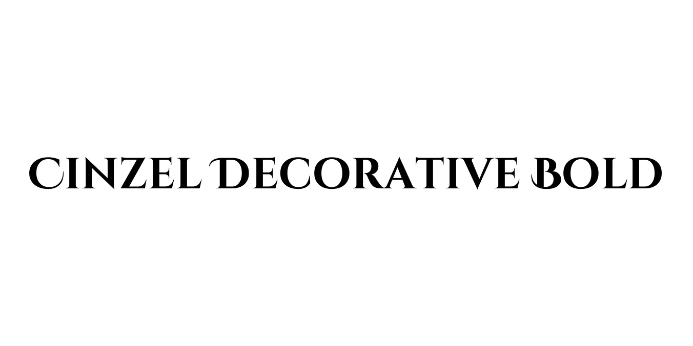 Cinzel Decorative Bold Font Preview