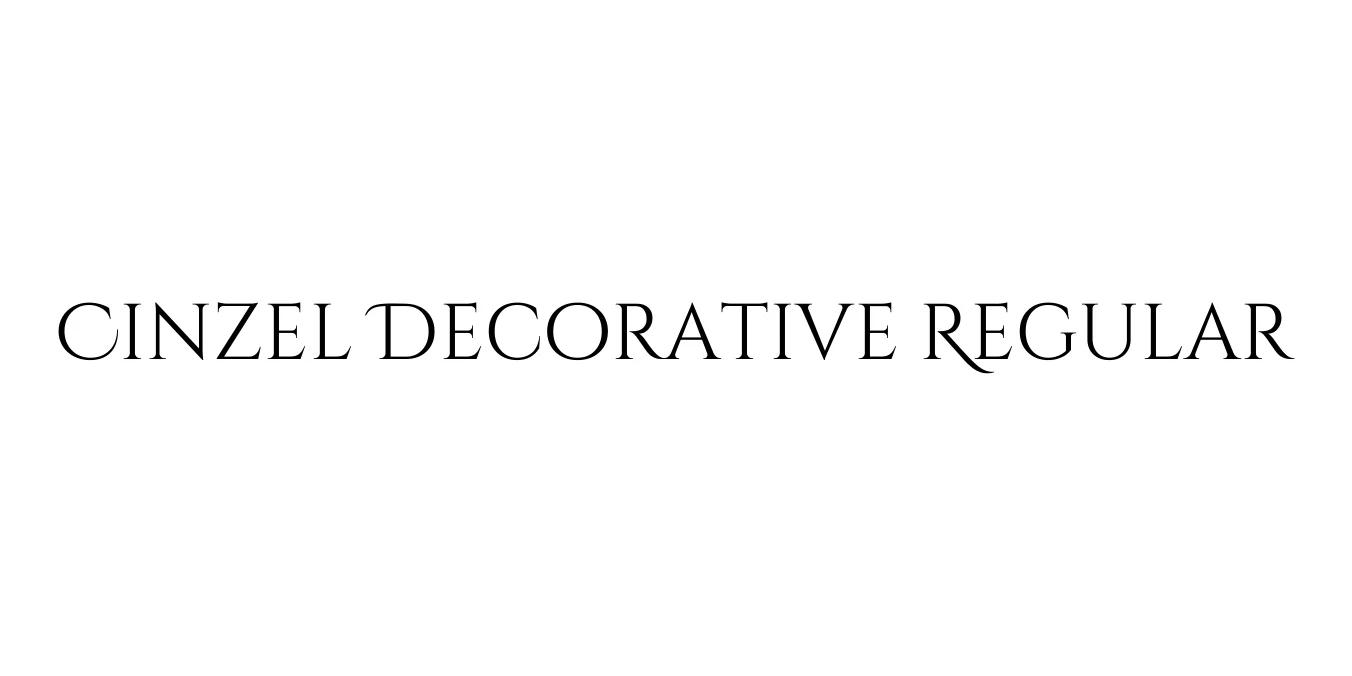 Cinzel Decorative Regular Font Preview