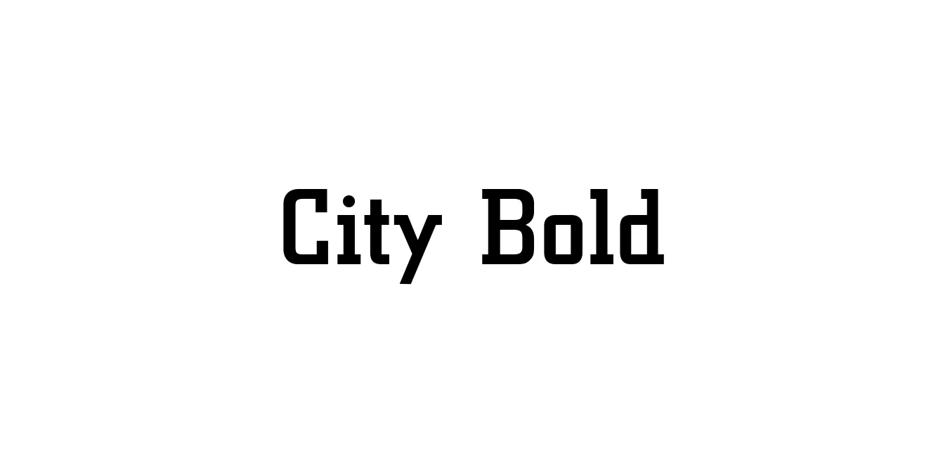 City Bold Font Preview