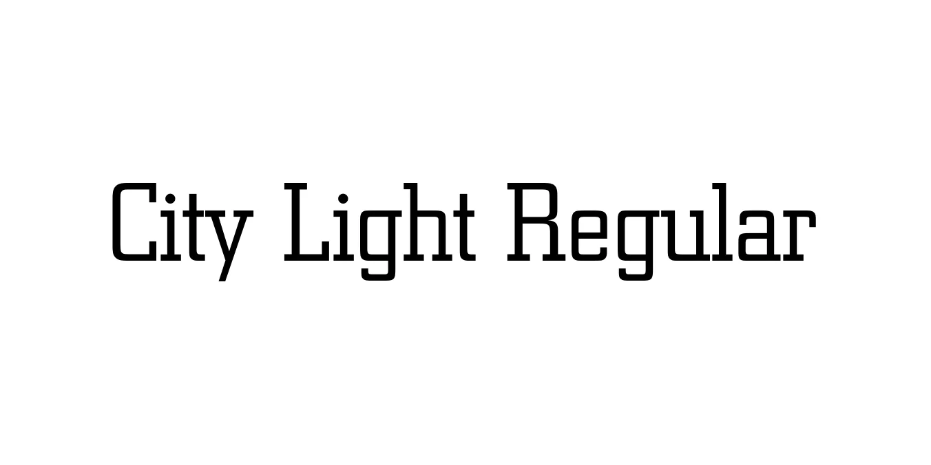 City Light Regular Font Preview