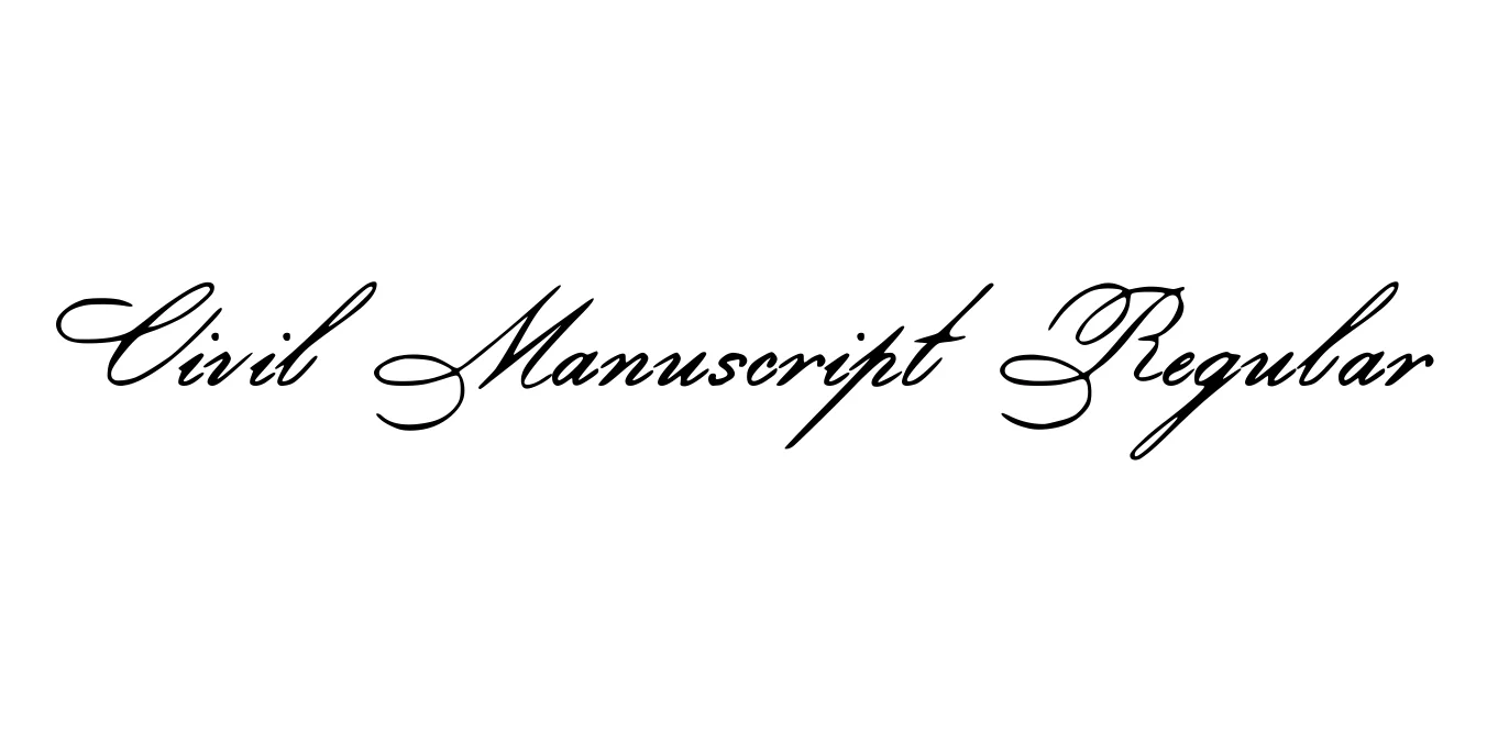 Civil Manuscript Regular Font Preview