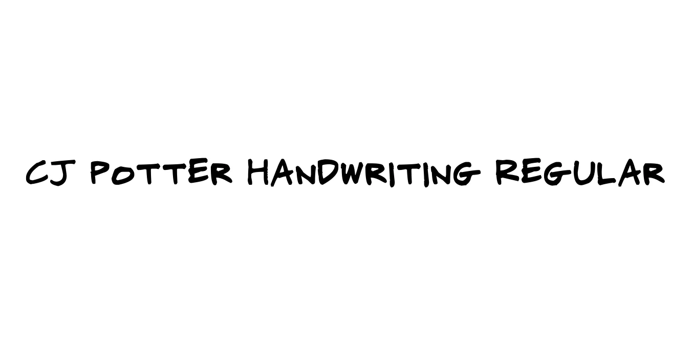 CJ Potter Handwriting Regular Font Preview