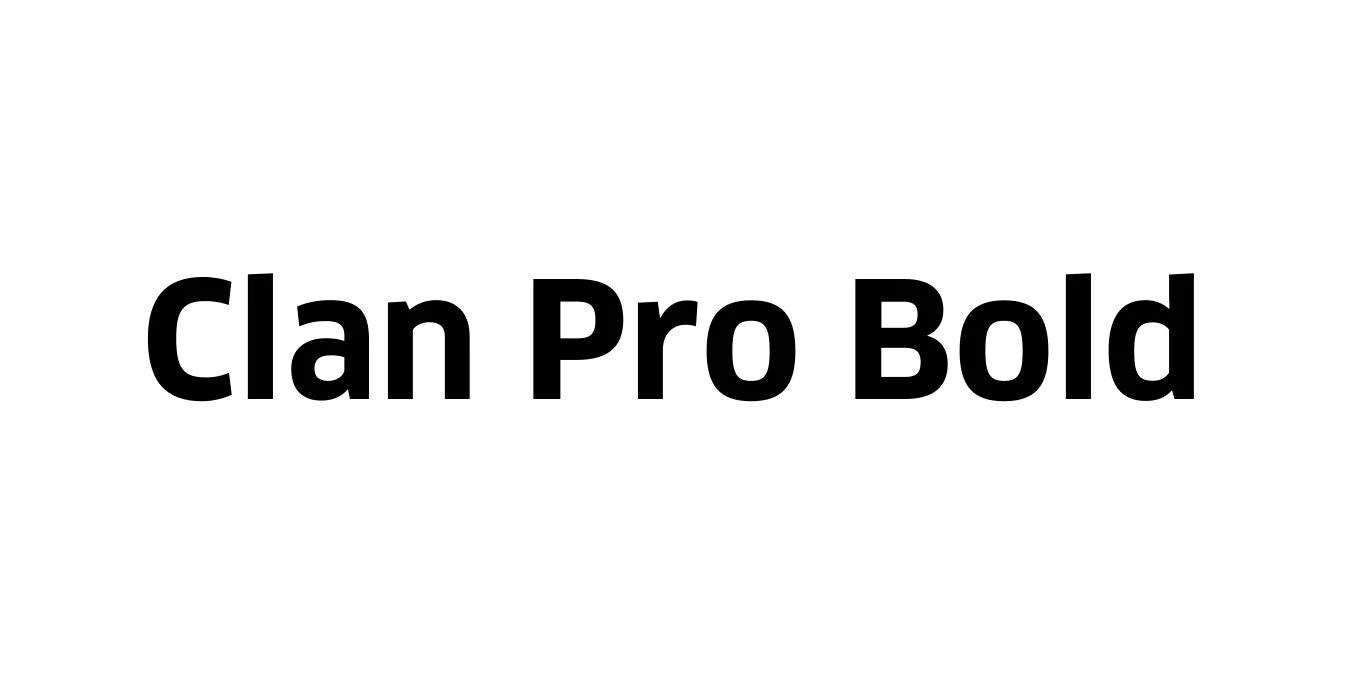 Clan Pro Bold Font Preview