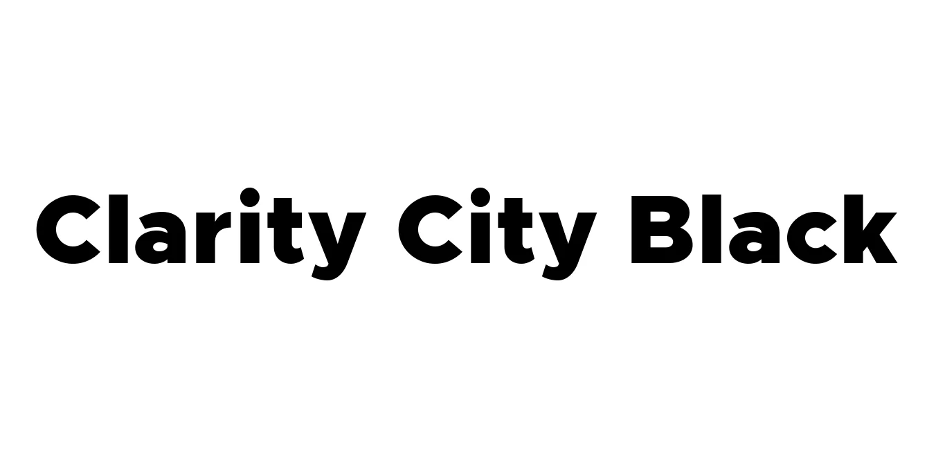 Clarity City Black Font Preview