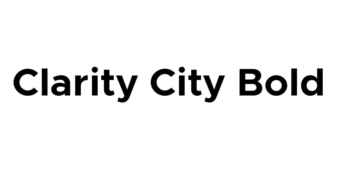 Clarity City Bold Font Preview