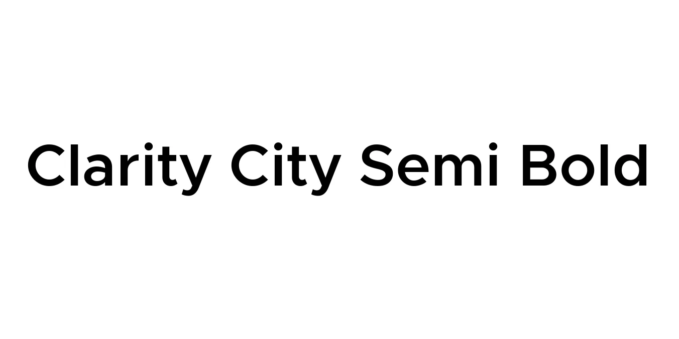 Clarity City Semi Bold Font Preview