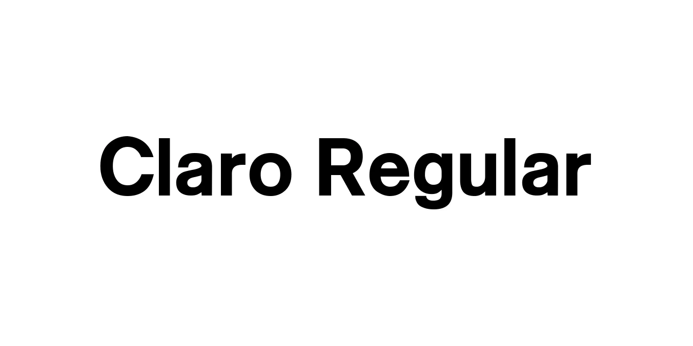 Claro Regular Font Preview