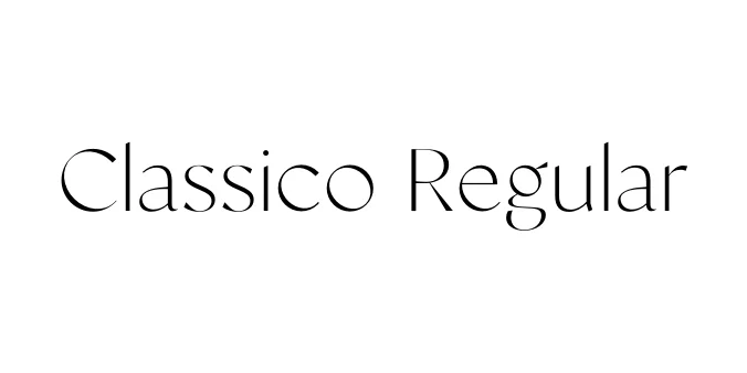Classico Regular Font Preview