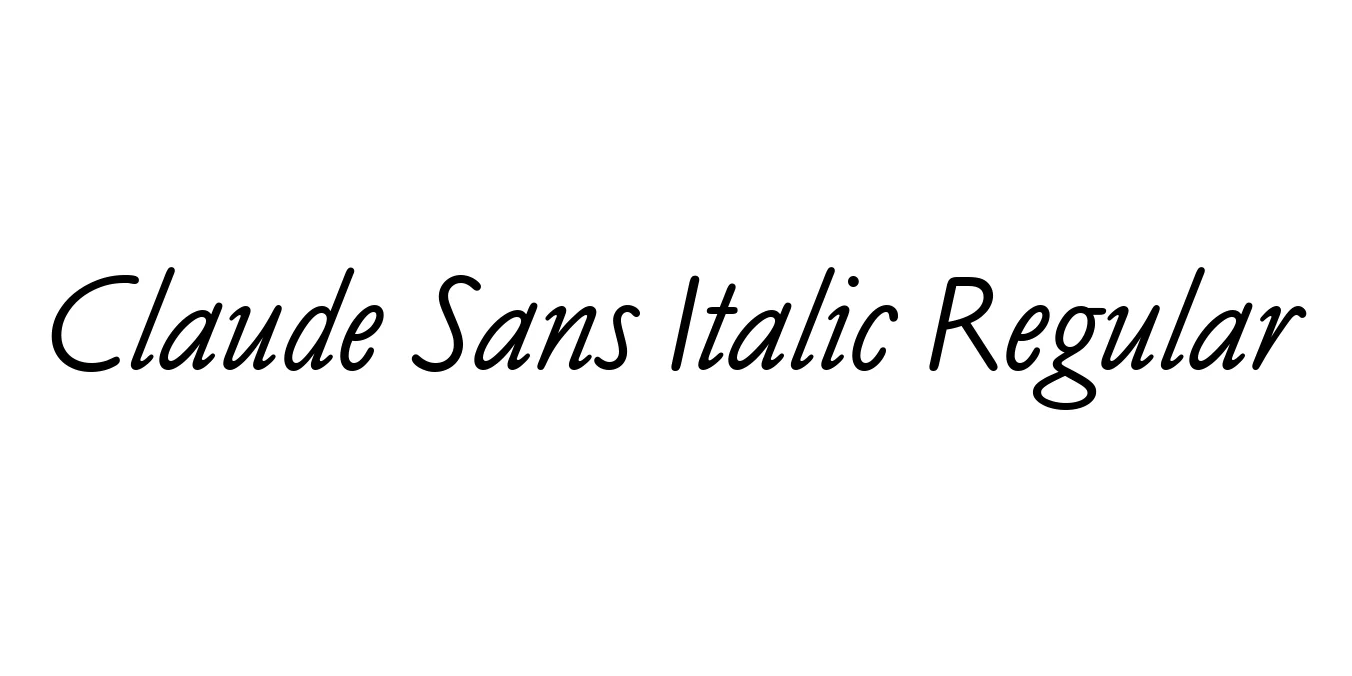 Claude Sans Italic Regular Font Preview