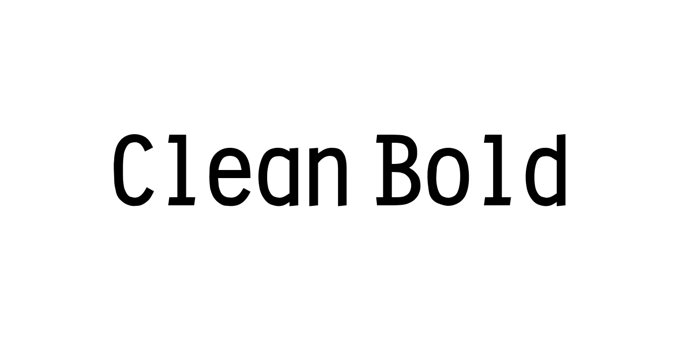 Clean Bold Font Preview