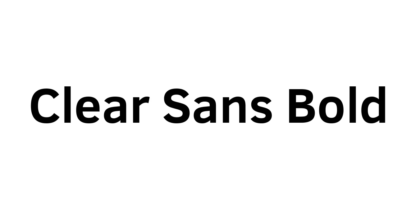 Clear Sans Bold Font Preview