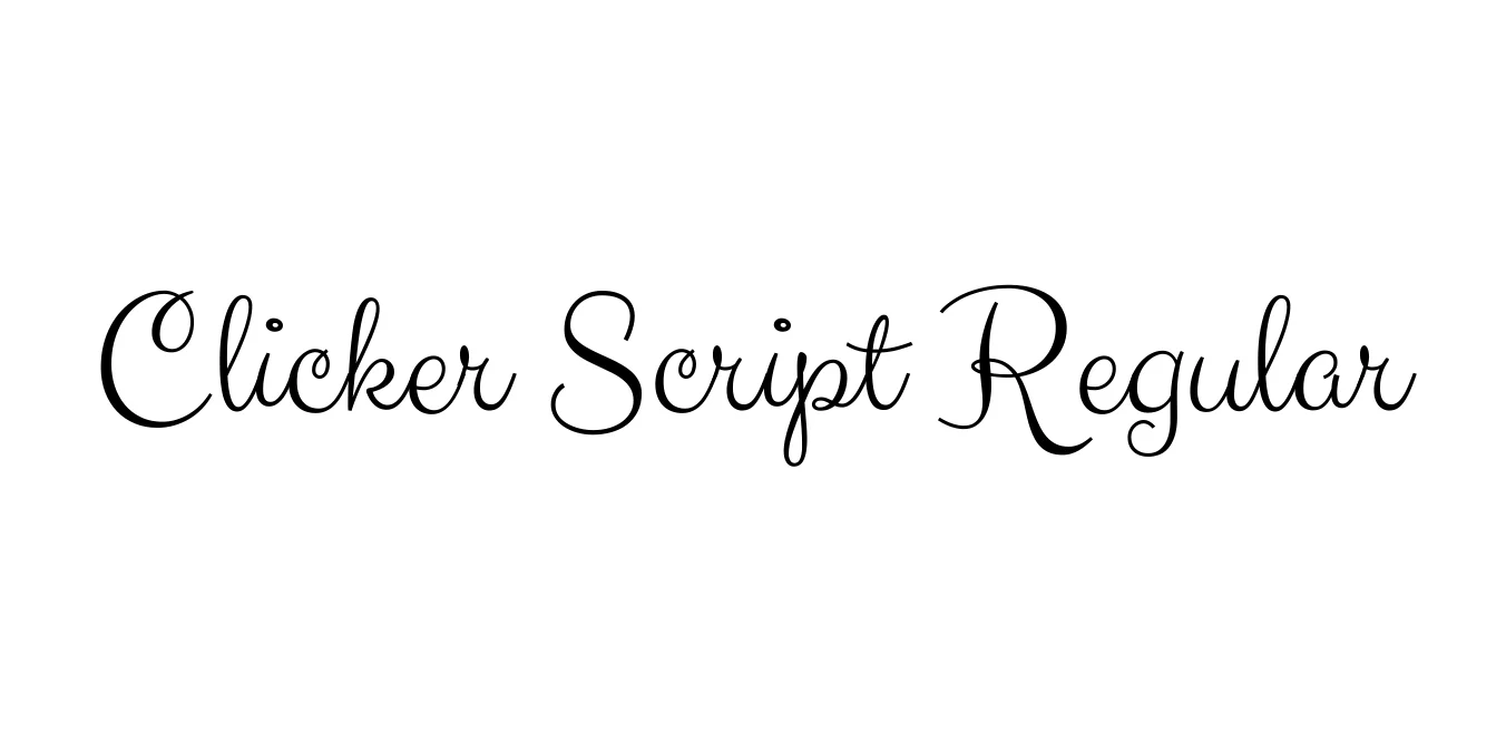 Clicker Script Regular Font Preview
