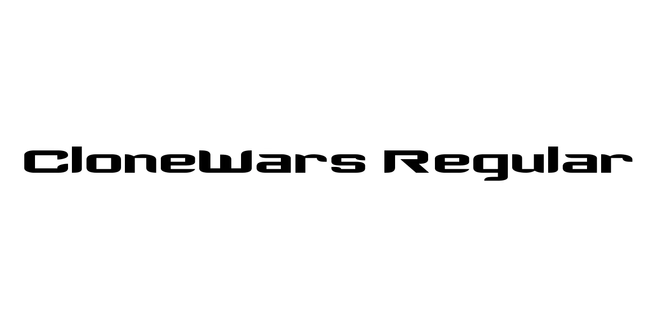 CloneWars Regular Font Preview