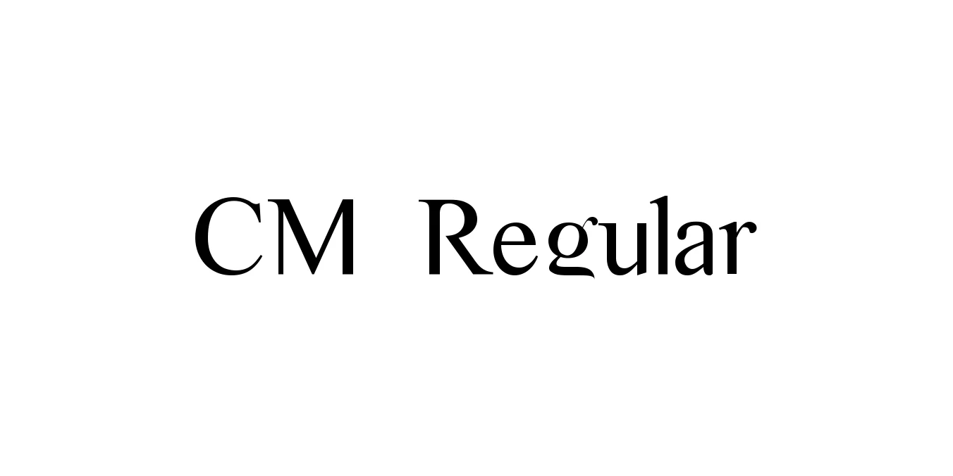 CM Regular Font Preview