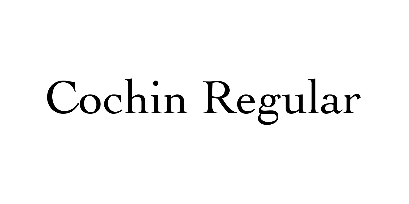 Cochin Regular Font Preview