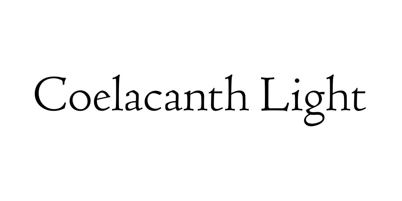 Coelacanth Light Font Preview