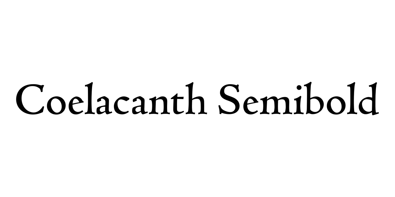 Coelacanth Semibold Font Preview