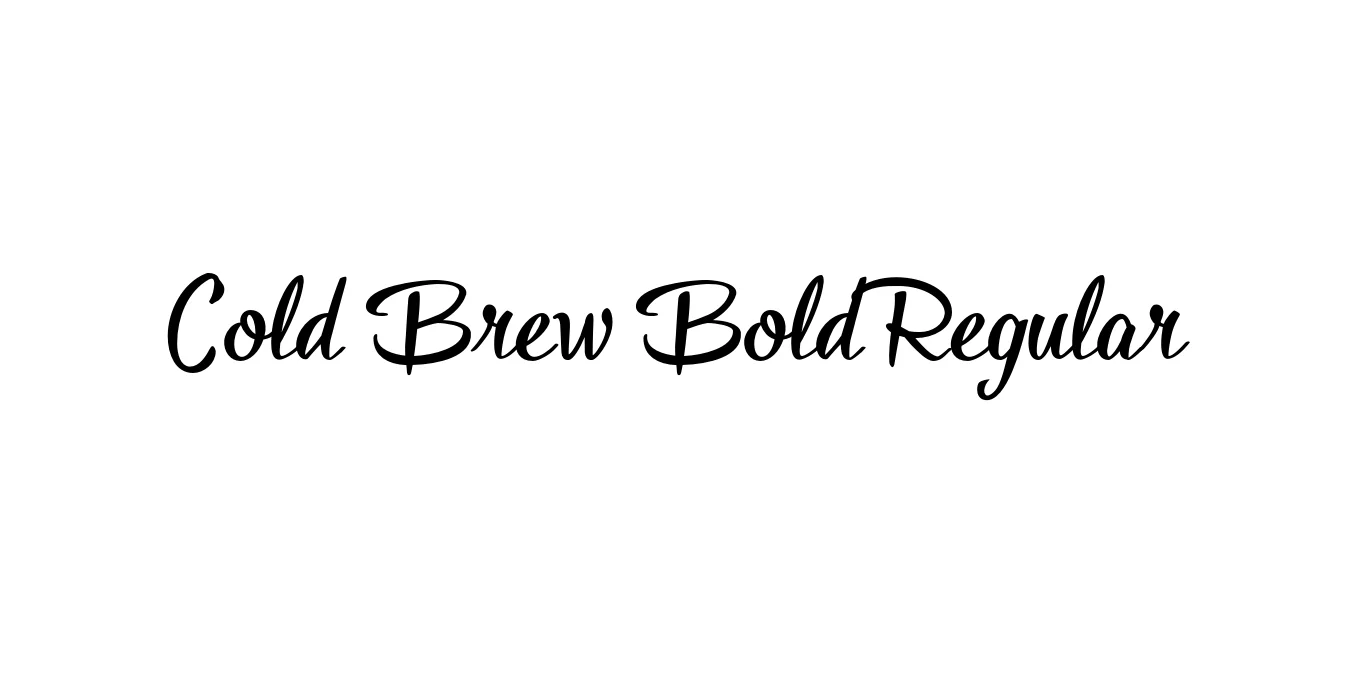 Cold Brew Bold Regular Font Preview