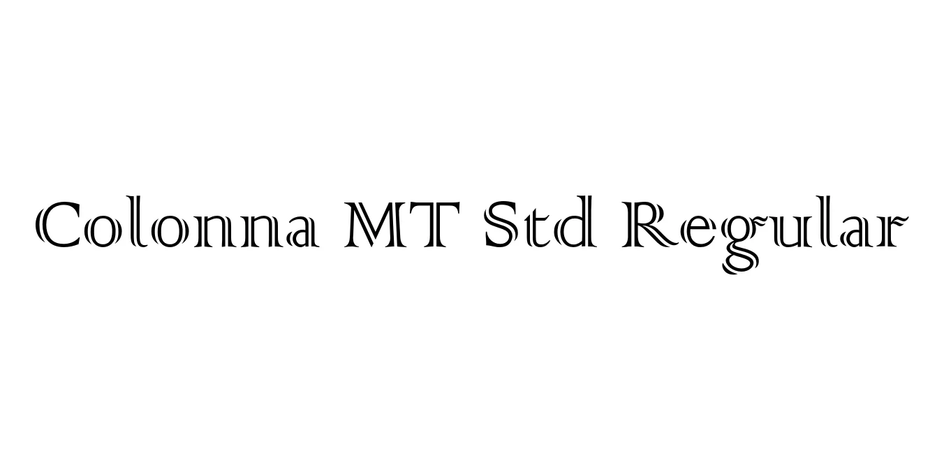 Colonna MT Std Regular Font Preview