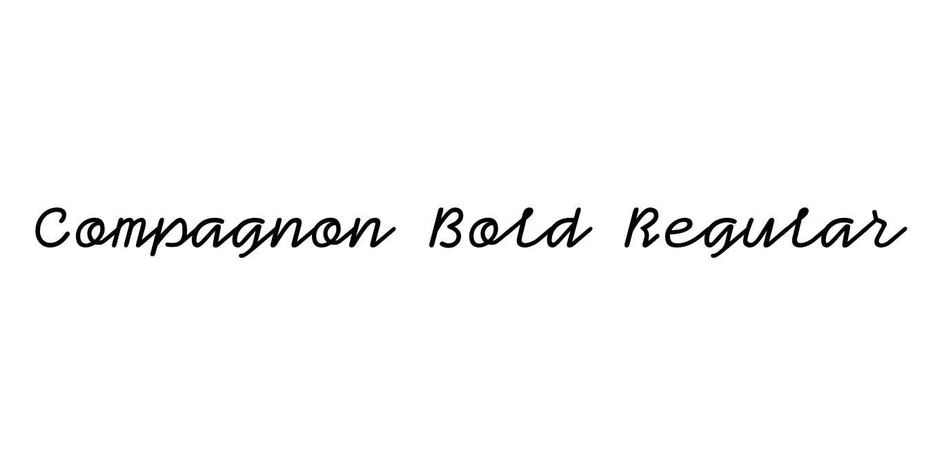 Compagnon Bold Regular Font Preview