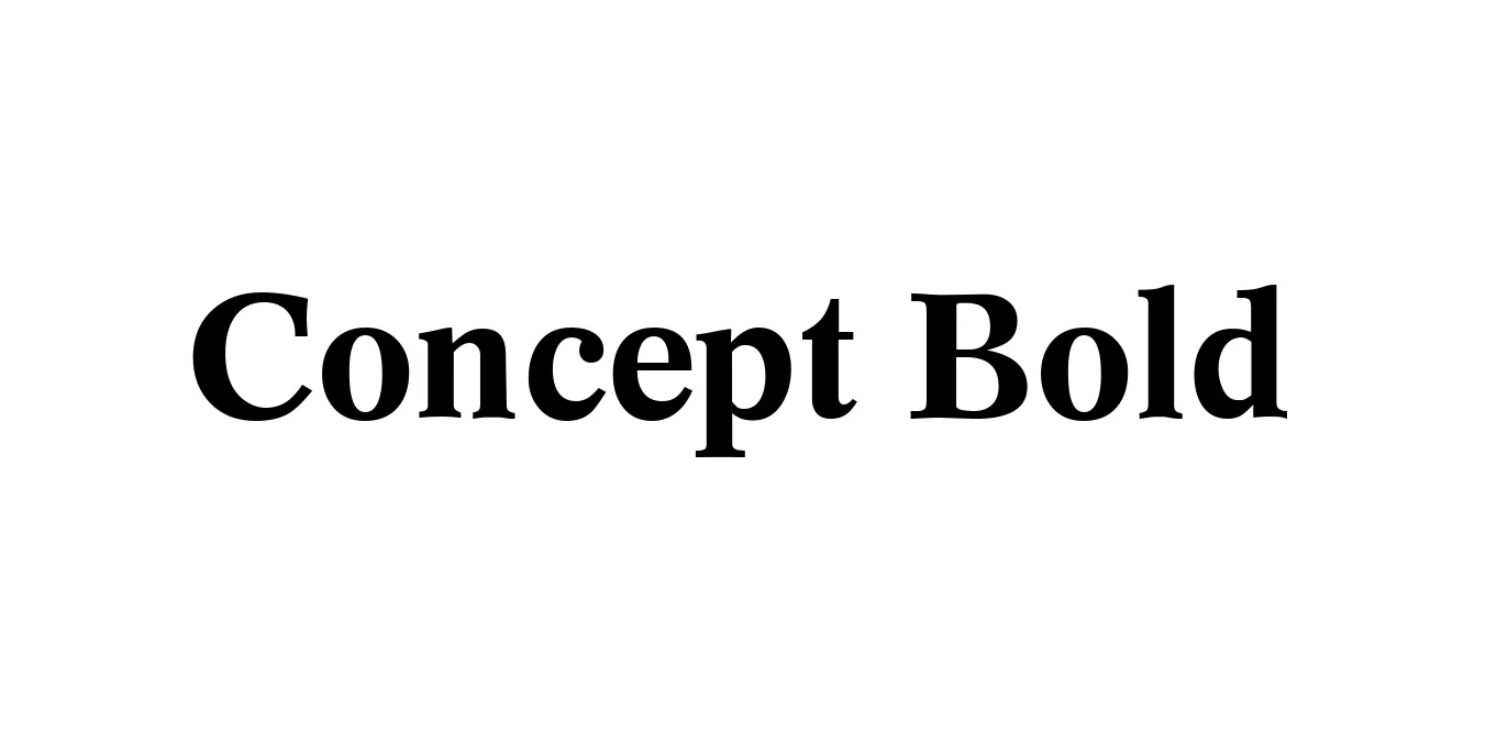 Concept Bold Font Preview