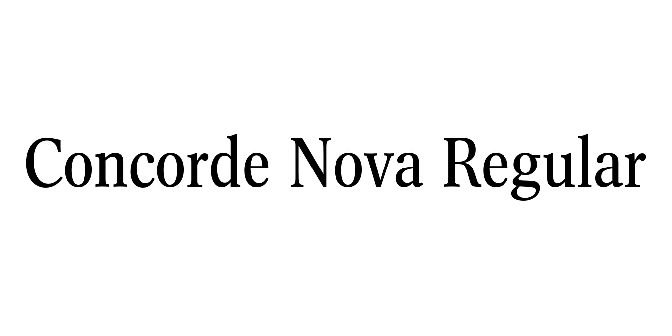 Concorde Nova Regular Font Preview