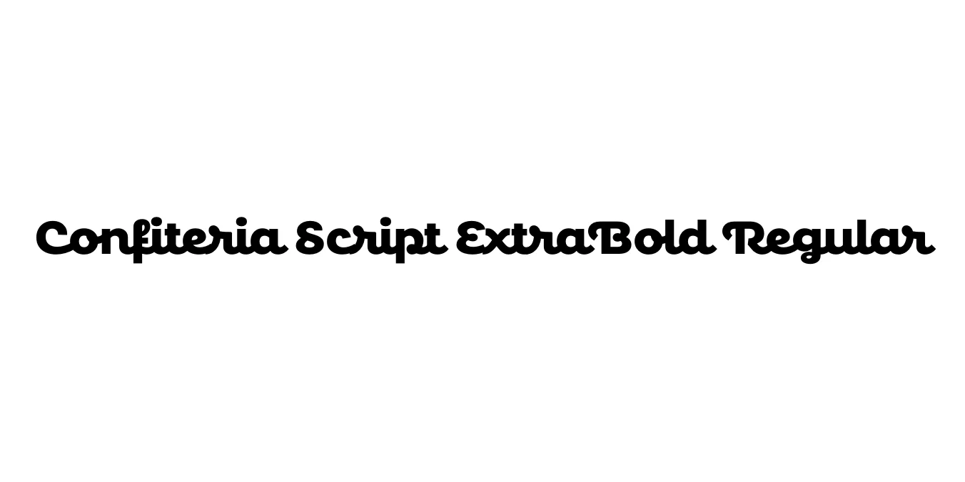 Confiteria Script ExtraBold Regular Font Preview