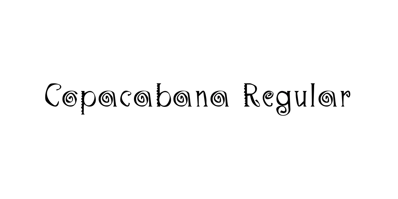 Copacabana Regular Font Preview