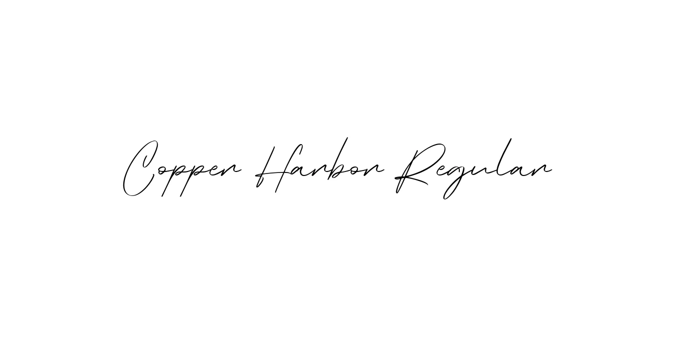 Copper Harbor Regular Font Preview